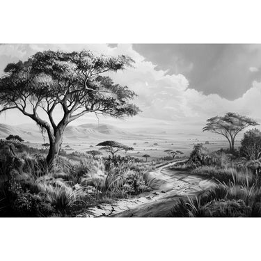 Black and White Savannah canvas